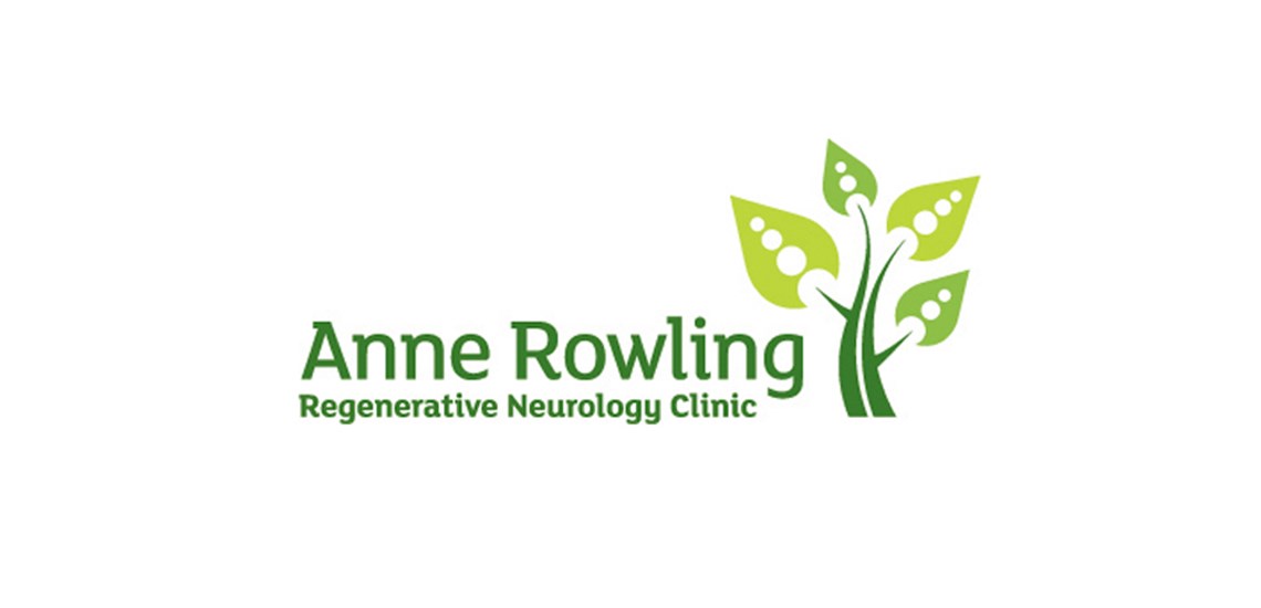 Anne Rowling Regenerative Neurology Clinic logo in green next to tree